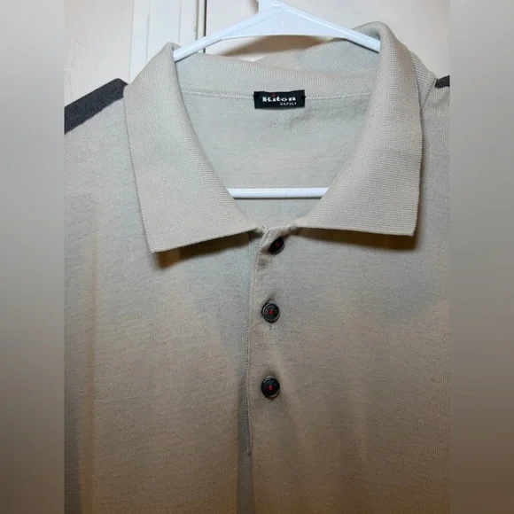 Kiton Cotton Polo in Beige Size XXXL - Picture 2 of 6